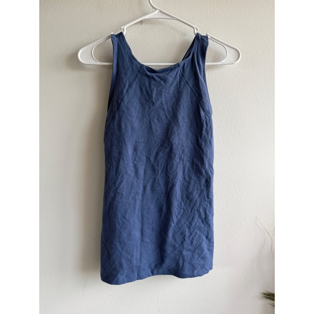 Beyond Yoga Womens Blue Strappy‎ Racerback Tank Top with Shelf Bra Size M FA16AW